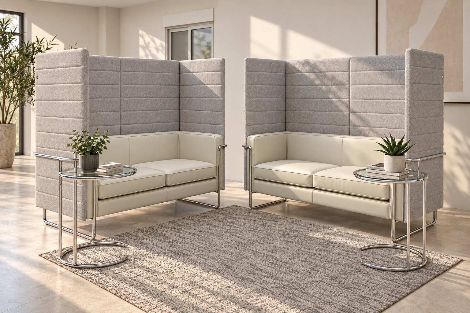 Pair of RetroEurope alcove sofas