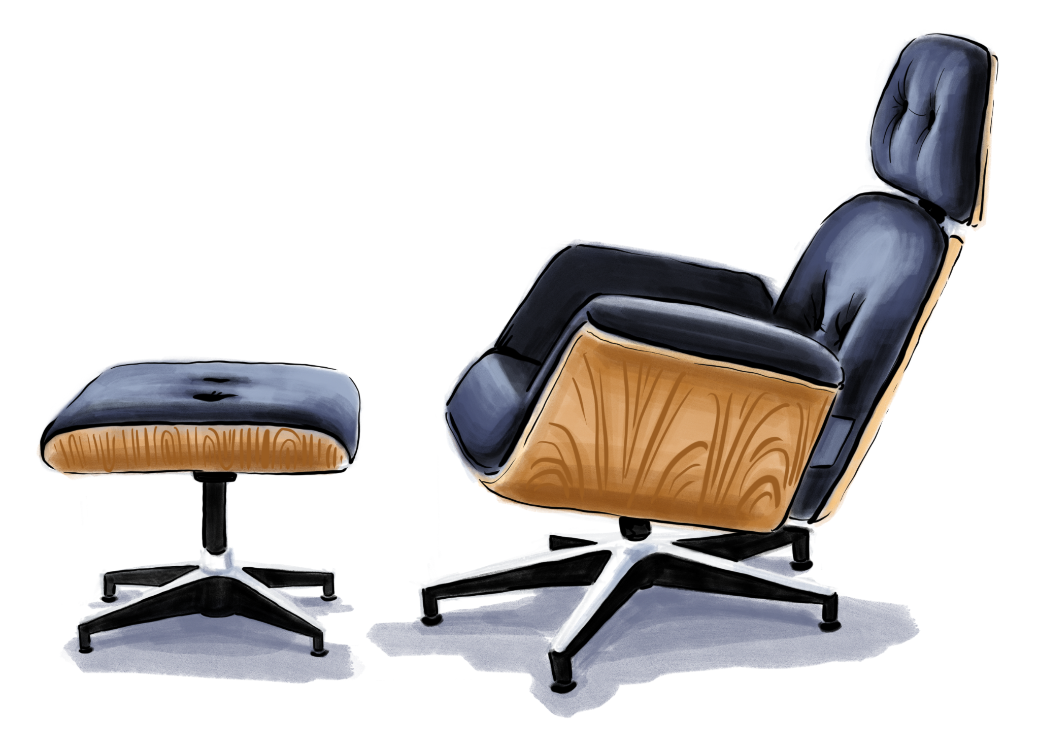 RetroEurope lounge chair illustration