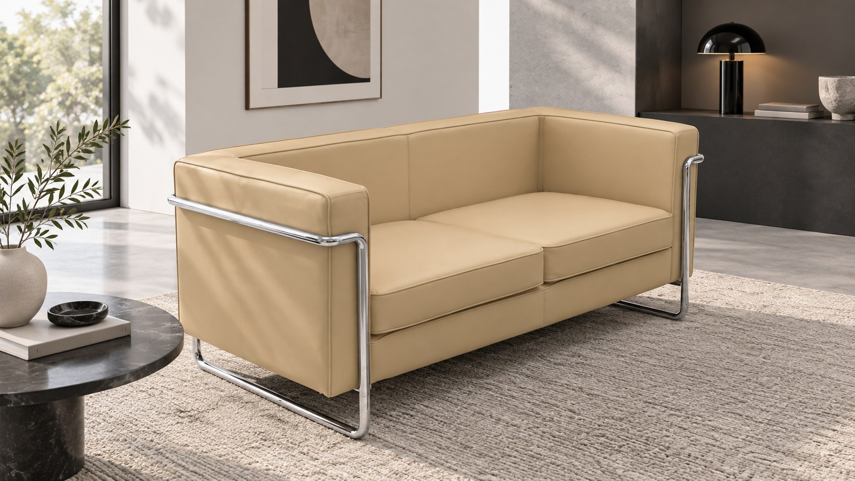 RetroEurope beige sofa in a modern interior
